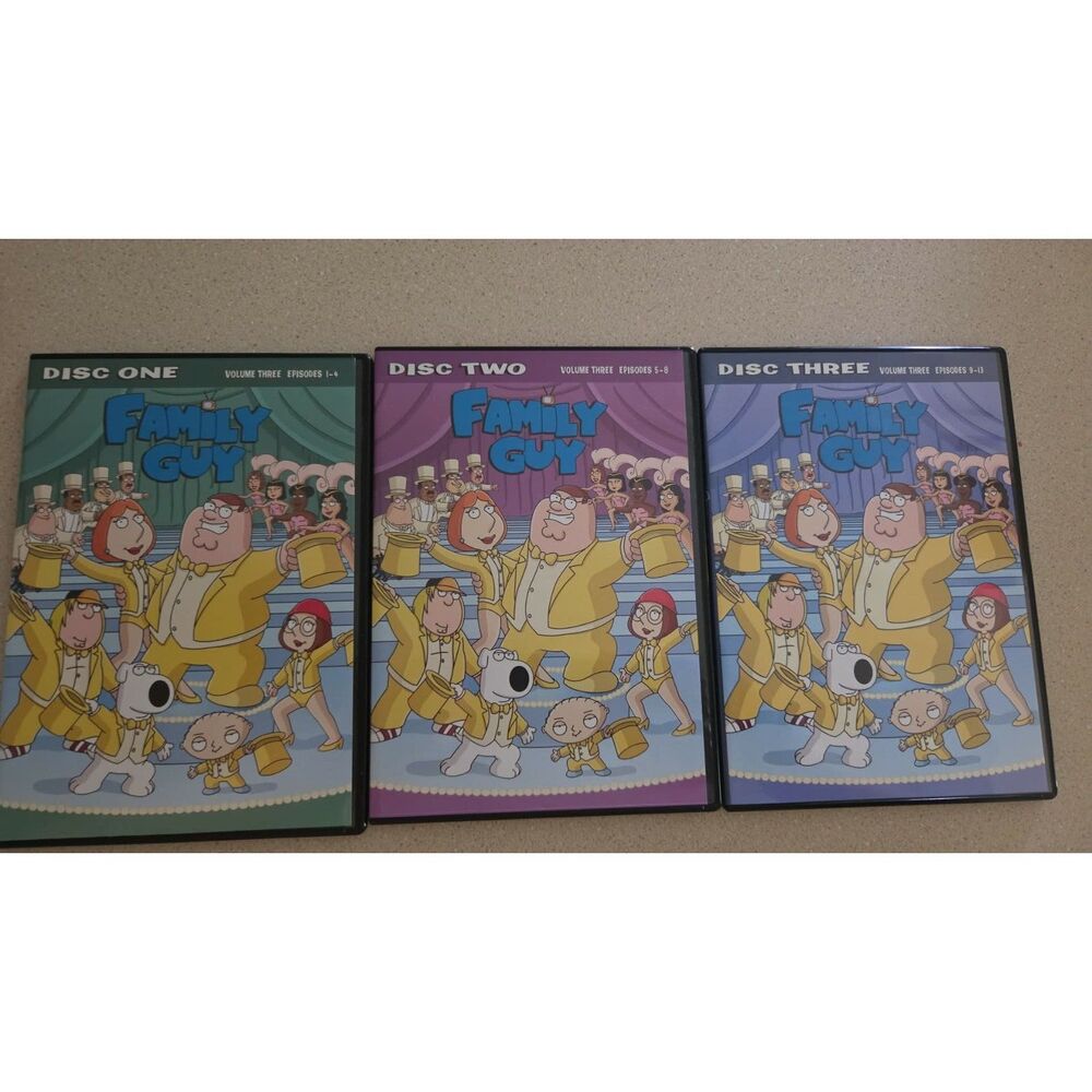 Family Guy Volume Three 3 DVD Disc Set Factory   2005 TV Series